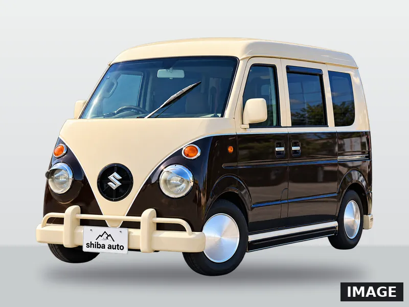 Illustrative image of a two-tone retro custom Suzuki Every DA64V